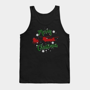 CH-47 Chinook Pulling Santa Merry Christmas Tank Top